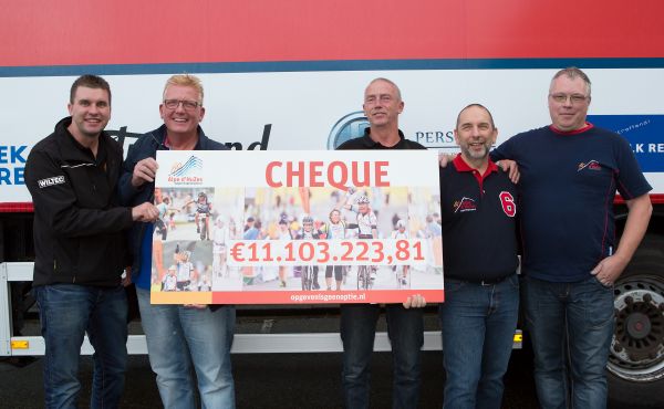 Cheque-uitreiking van Alpe d'HuZes